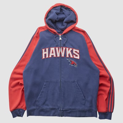 Atlanta Hawks Adidas 2010s Hooded Pullover Jacket - Navy - XL by Fanatics Real Vintage