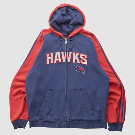 Atlanta Hawks Adidas 2010s Hooded Pullover Jacket - Navy - XL by Fanatics Real Vintage