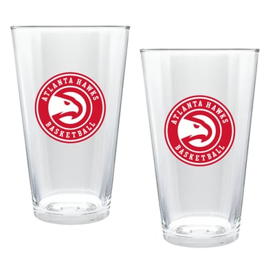 Atlanta Hawks Two-Piece 16oz. Double Play Pint Glass Set