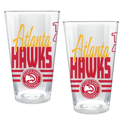 Atlanta Hawks Two-Piece 16oz. Heritage Pint Glass Set