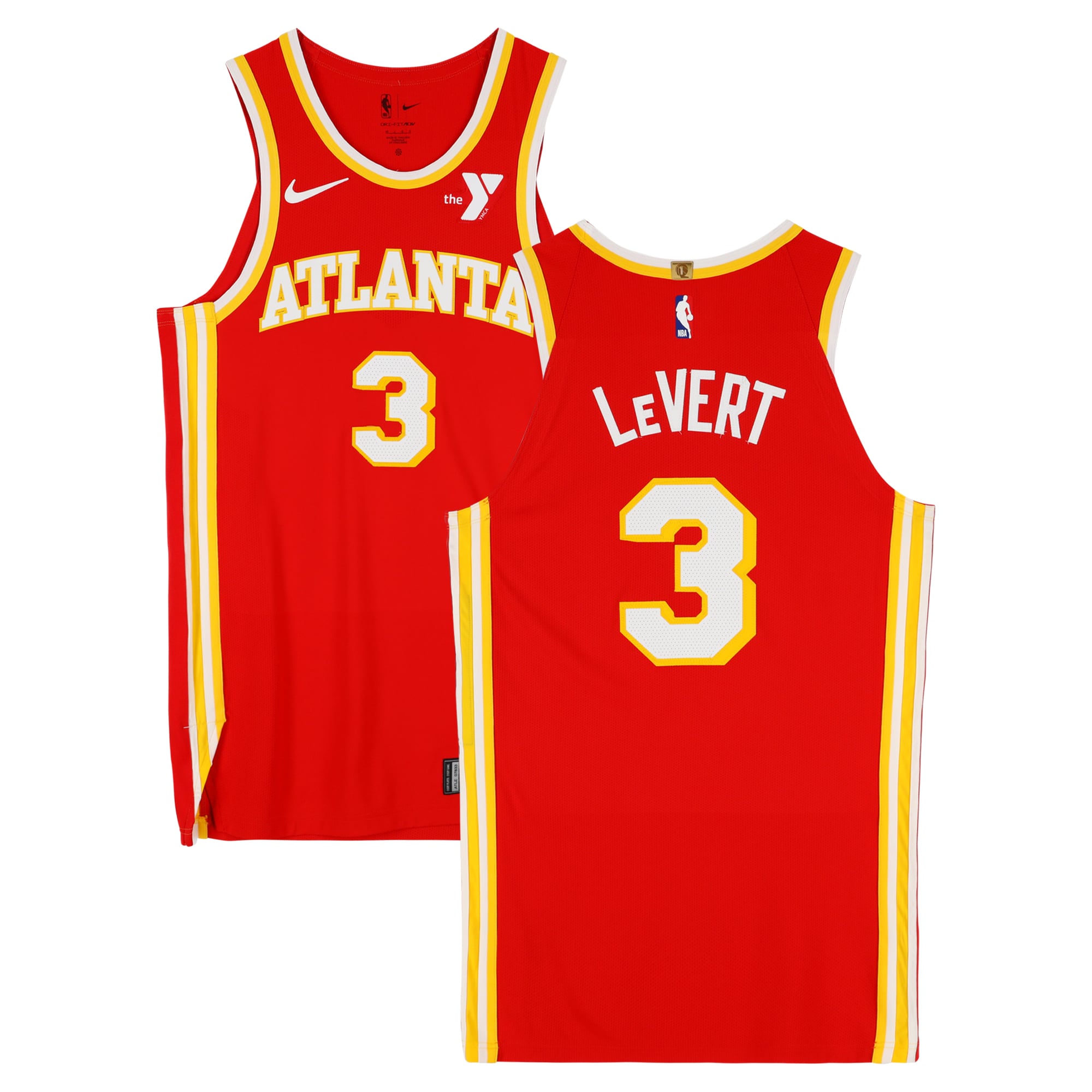 Caris LeVert Atlanta Hawks Fanatics Authentic Game-Used #3 Red 