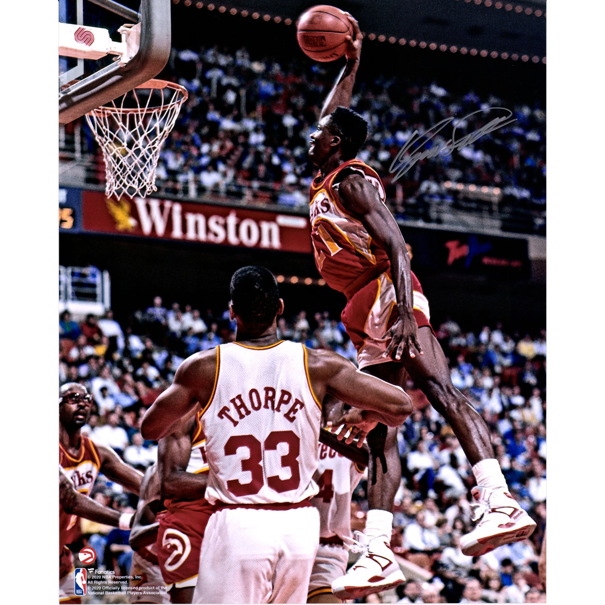 Autographed Atlanta Hawks Dominique Wilkins Fanatics Authentic 16 