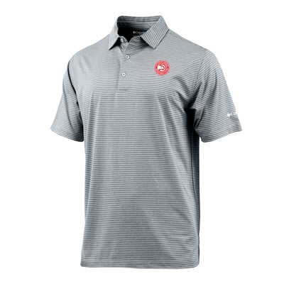 Atlanta Hawks Columbia Striped Tempo Swing Polo - Black