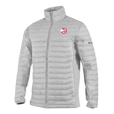 Atlanta Hawks Columbia Powder Pass Hybrid Full-Zip Jacket - Gray