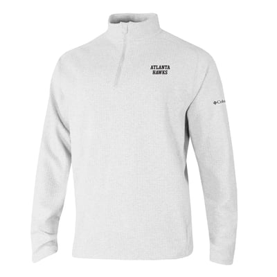 Atlanta Hawks Columbia Swingcraft Tri-Blend Quarter-Zip Pullover - White