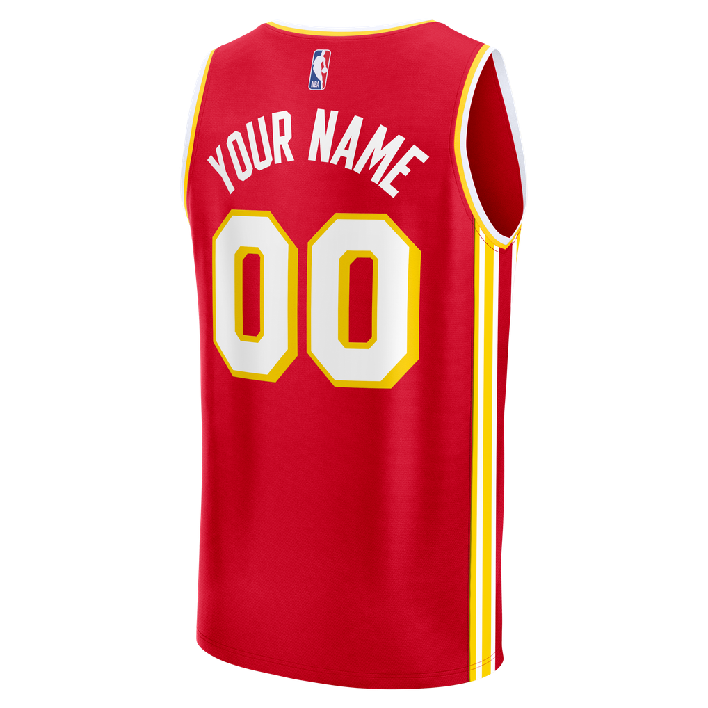 Men's Atlanta Hawks Fanatics Red Fast Break Custom Jersey - Icon Edition