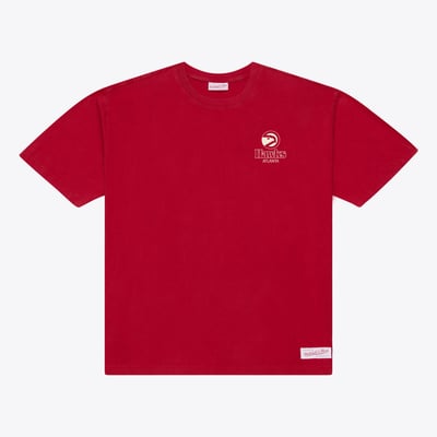  Atlanta Hawks Mitchell & Ness Core Essentials T-Shirt - Red