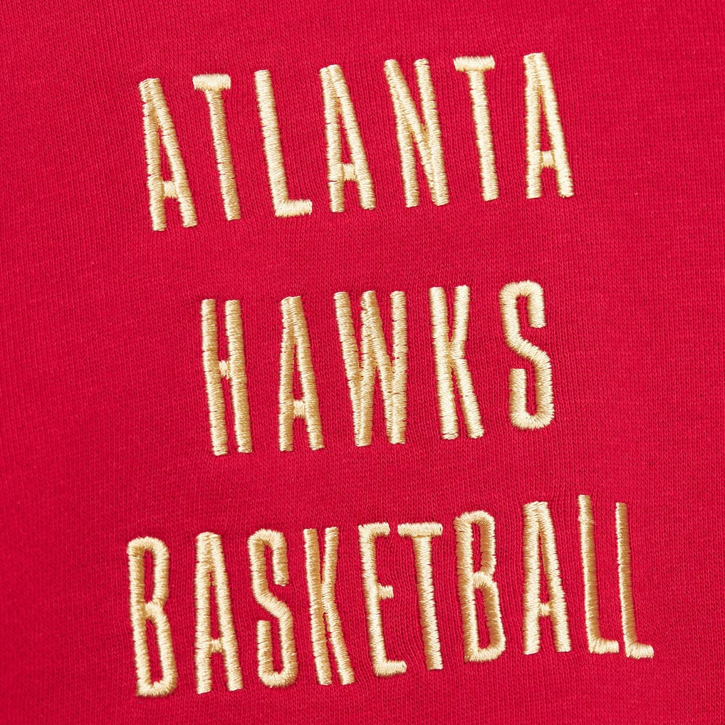 Mitchell & Ness Atlanta Hawks Red Team OG 2.0 Vintage Logo Fleece ...
