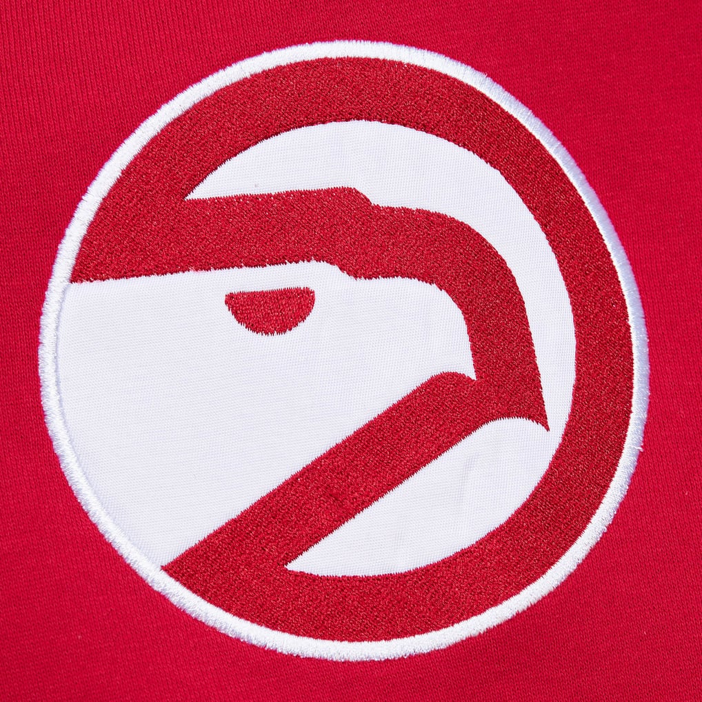 Mitchell & Ness Atlanta Hawks Red Team OG 2.0 Vintage Logo Fleece ...