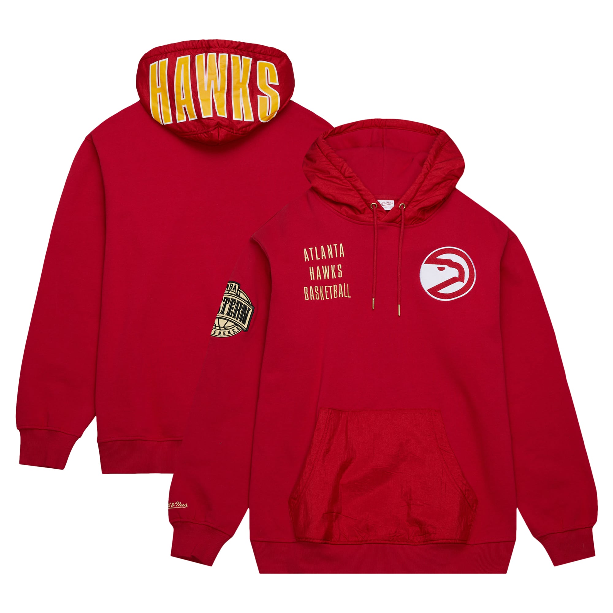 Mitchell & Ness Atlanta Hawks Red Team OG 2.0 Vintage Logo Fleece ...