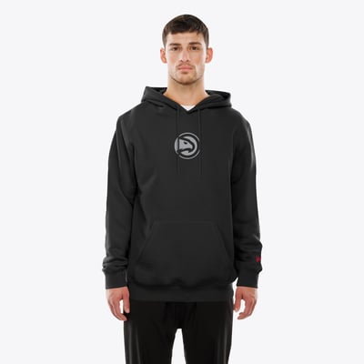 Atlanta Hawks New Era Front and Back Graphic Pullover Hoodie - Black
