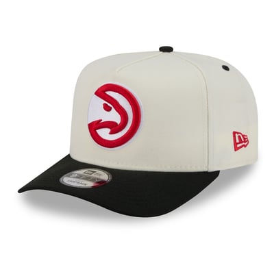 Atlanta Hawks New Era City A-Frame 9FIFTY Snapback Hat - Cream/Black