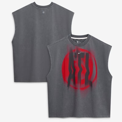 Atlanta Hawks Nike 2026/27 Standard Issue Pre-Game Sleeveless Top - Charcoal