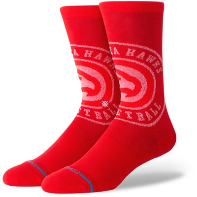  Atlanta Hawks Stance Posterize Crew Socks - Red