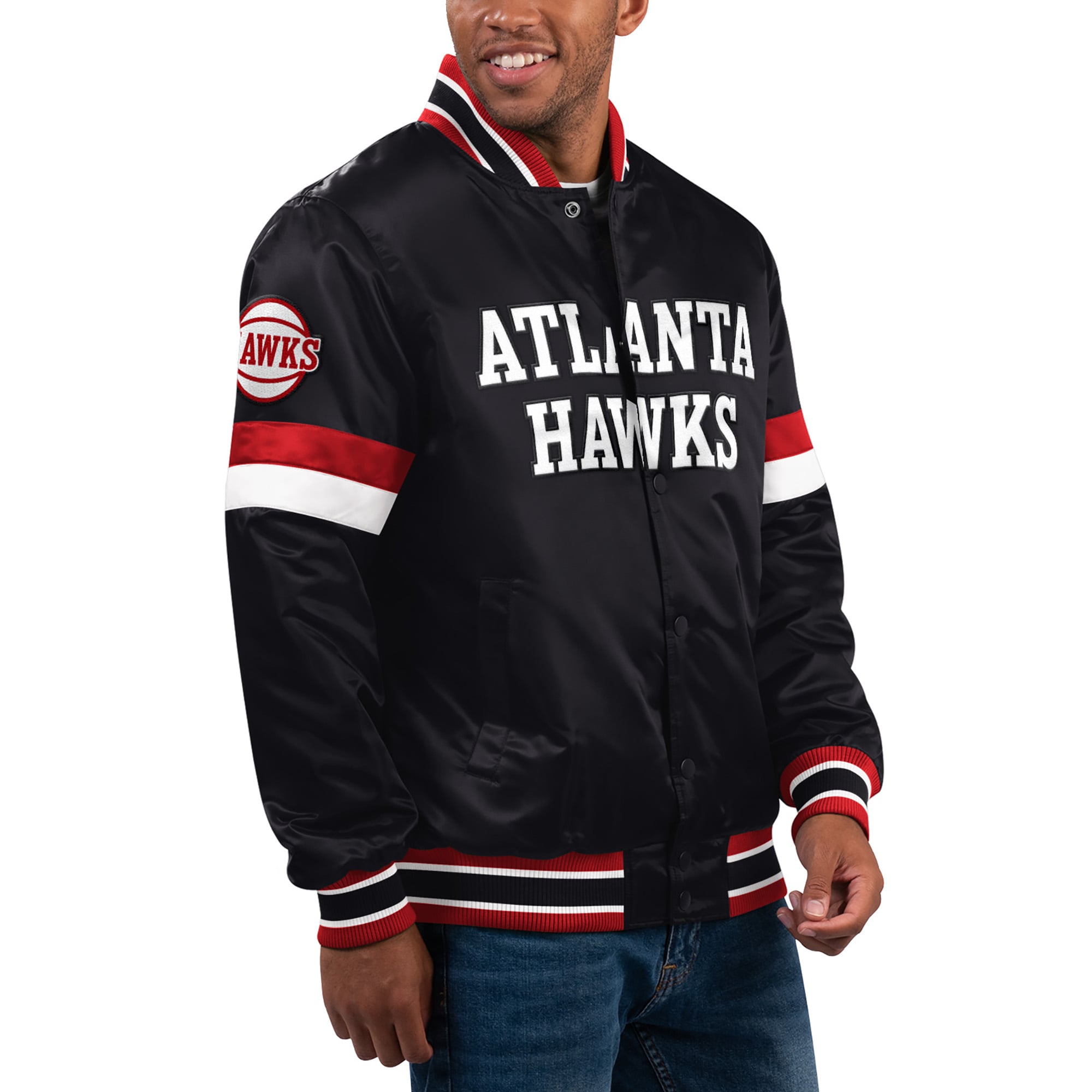 Atlanta Hawks Jacket, Hawks Pullover, Atlanta Hawks Varsity NBA 