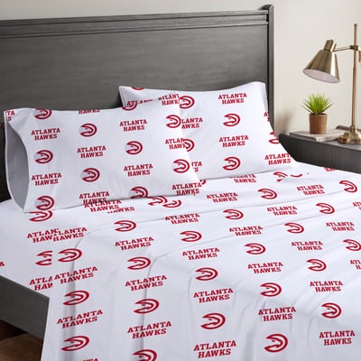 Atlanta Hawks Pegasus Four-Piece Queen Sheet Set