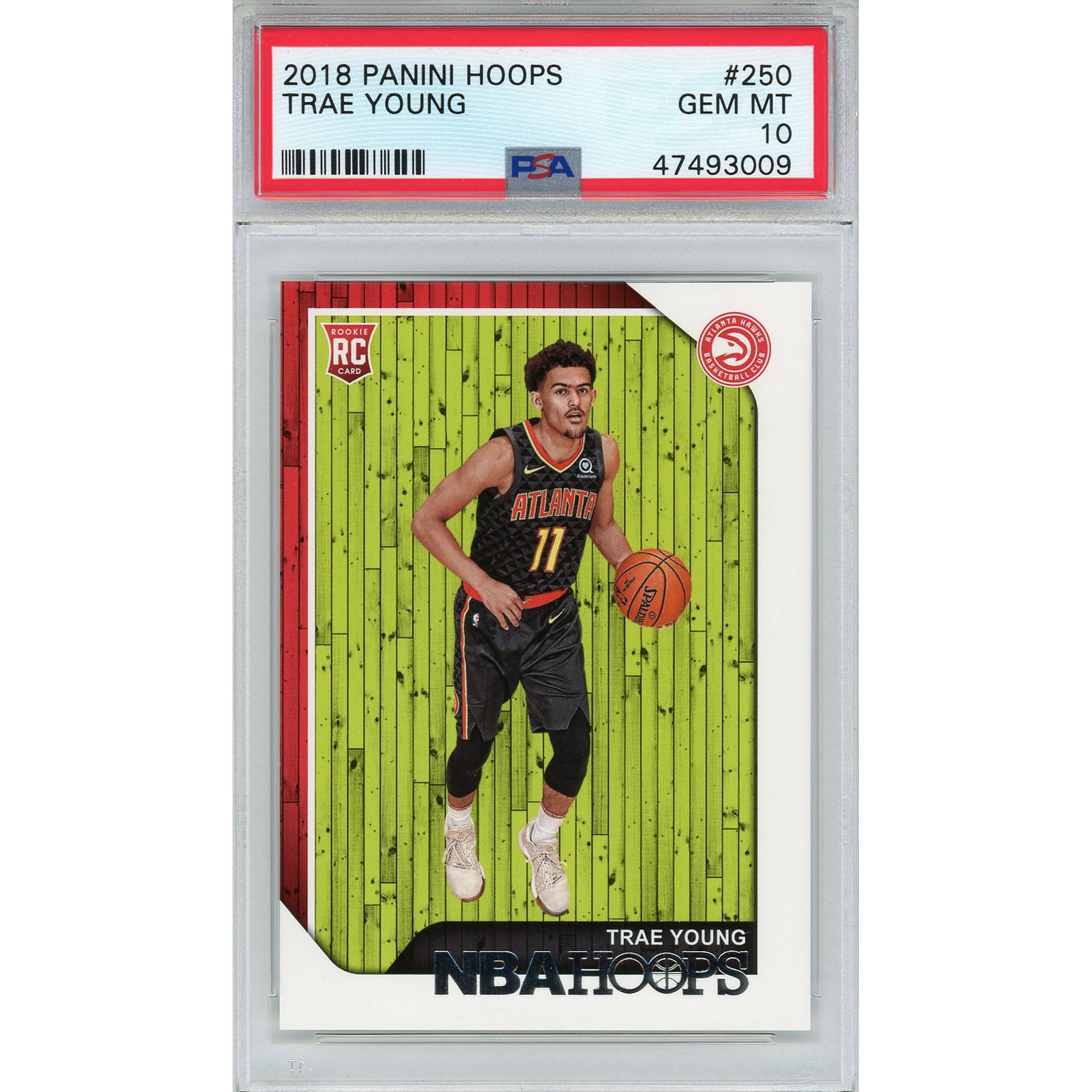 Atlanta Hawks Trae Young 2018 Panini Hoops RC #250 PSA 10 Card 