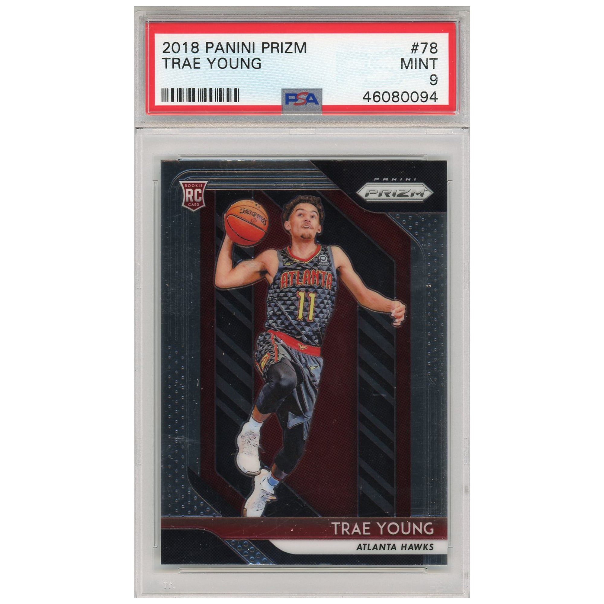 Atlanta Hawks Trae Young 2018 Panini Rookie Prizm #78 Card - PSA 9