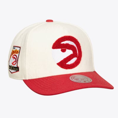 Atlanta Hawks Mitchell & Ness Unisex Cream Team Pro Adjustable Hat - Cream
