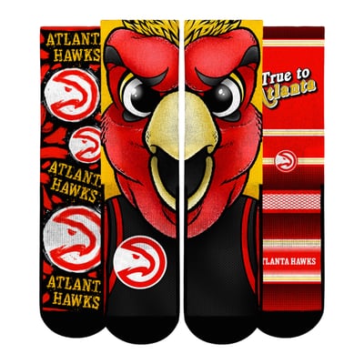  Atlanta Hawks Rock Em Unisex Fan Favorites Three-Pack Crew Socks Set - Red