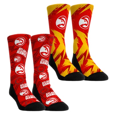  Atlanta Hawks Rock Em Unisex Game Day 2-Pack Crew Socks - Red
