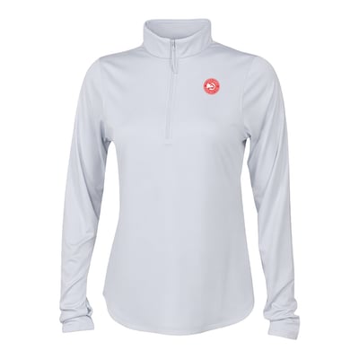 Atlanta Hawks Columbia Women's Fairway Breeze Quarter-Zip Pullover - White