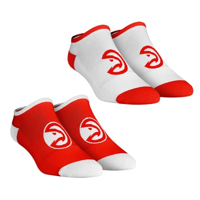  Atlanta Hawks Rock Em Women's Core Team 2-Pack Low Cut Ankle Sock Set - 
