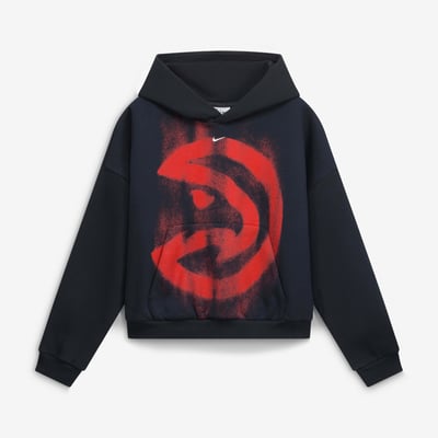  Atlanta Hawks Nike Youth 2026/27 Standard Issue Practice Icon Fleece Pullover Hoodie - Black