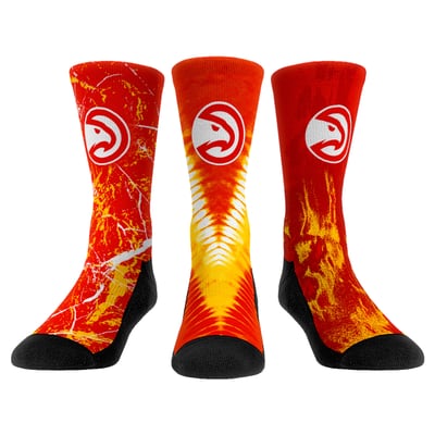  Atlanta Hawks Rock Em Youth Three-Pack Crew Socks Set - 