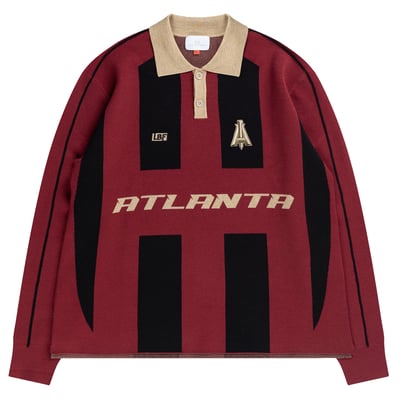 Atlanta United FC Live Breathe Futbol Unisex Rossi Long Sleeve Knit Polo - Red