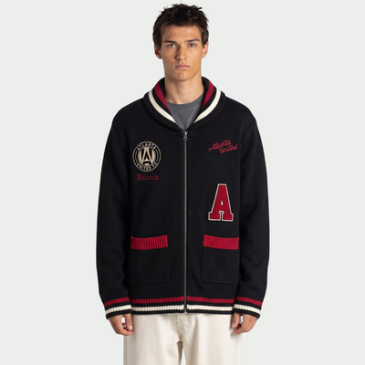 Atlanta United FC The Wild Collective Unisex Jacquard Full-Zip Sweater - Black