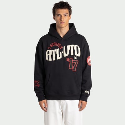 Atlanta United FC The Wild Collective Unisex Washed Fleece Hoodie - Black