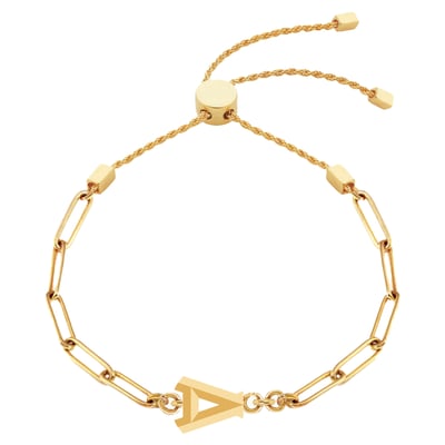 Atlanta United FC LUV AJ Women's Logo Paperclip Chain Charm Bracelet - Gold