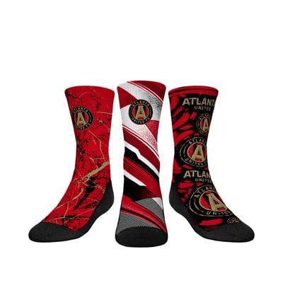  Atlanta United FC Rock Em Youth Three-Pack Crew Socks Set - Red