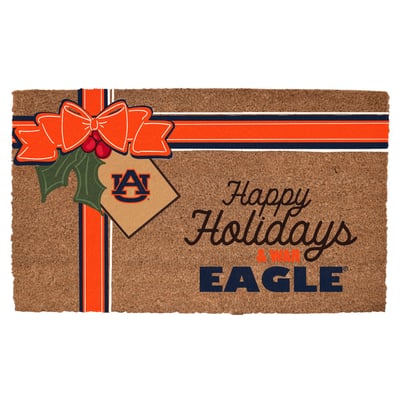 Auburn Tigers 20" x 30" Holiday Gift Wrap Coir Door Mat

