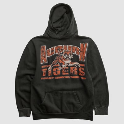 Auburn Tigers 2000s Hooded Pullover Sweatshirt - Black - XXS by Fanatics Real Vintage