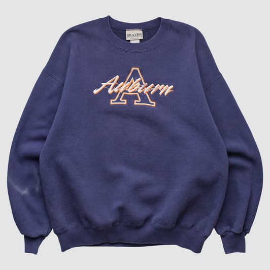 Auburn Tigers Brazos Sportswear 90s Pullover Sweatshirt - Navy - S by Fanatics Real Vintage
