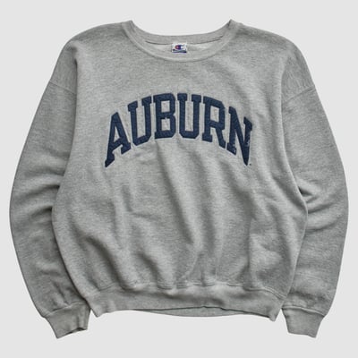 Auburn Tigers Champion 90s Pullover Sweatshirt - Heather Gray - S by Fanatics Real Vintage