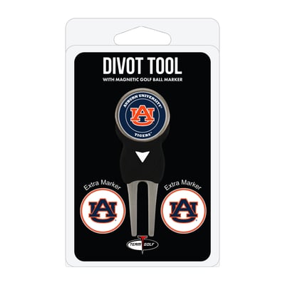 Auburn Tigers Golf Divot Tool Pack with 3 Magnetic Markers