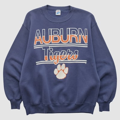 Auburn Tigers Jerzees 90s Pullover Sweatshirt - Navy - S by Fanatics Real Vintage