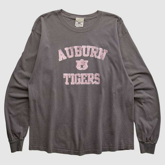Auburn Tigers Oarsman 2000s Long Sleeve T-shirt - Charcoal - M by Fanatics Real Vintage