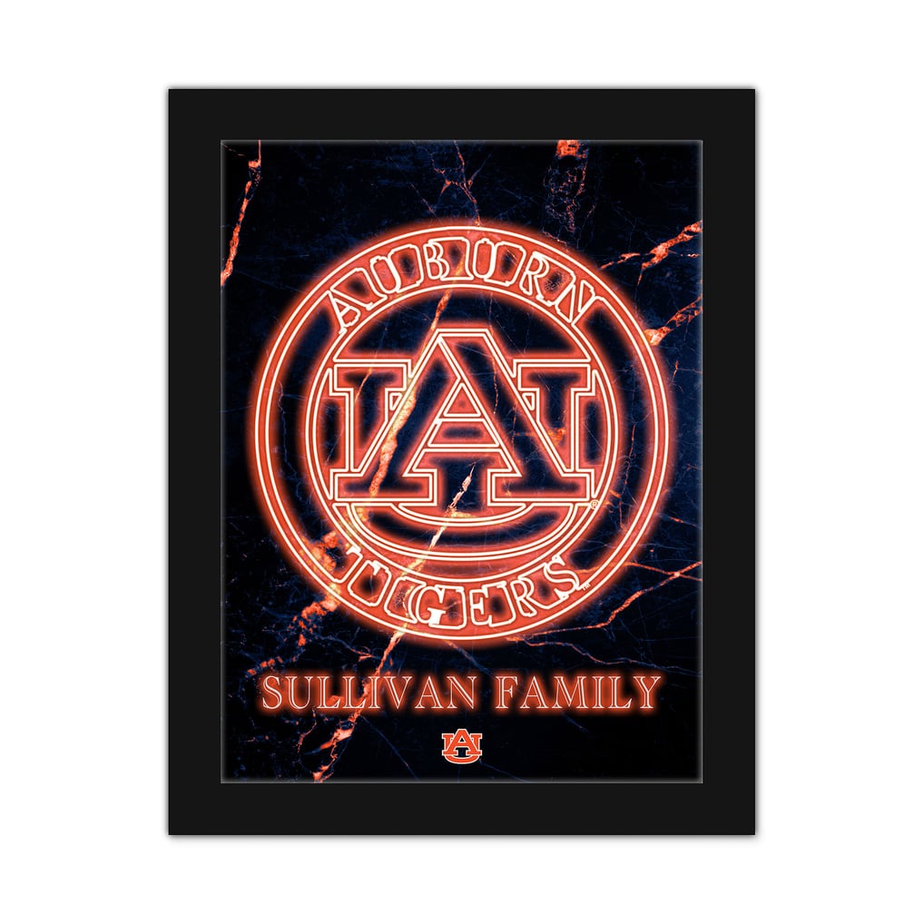 Auburn Tigers Personalized 12" x 16" Framed Art Print