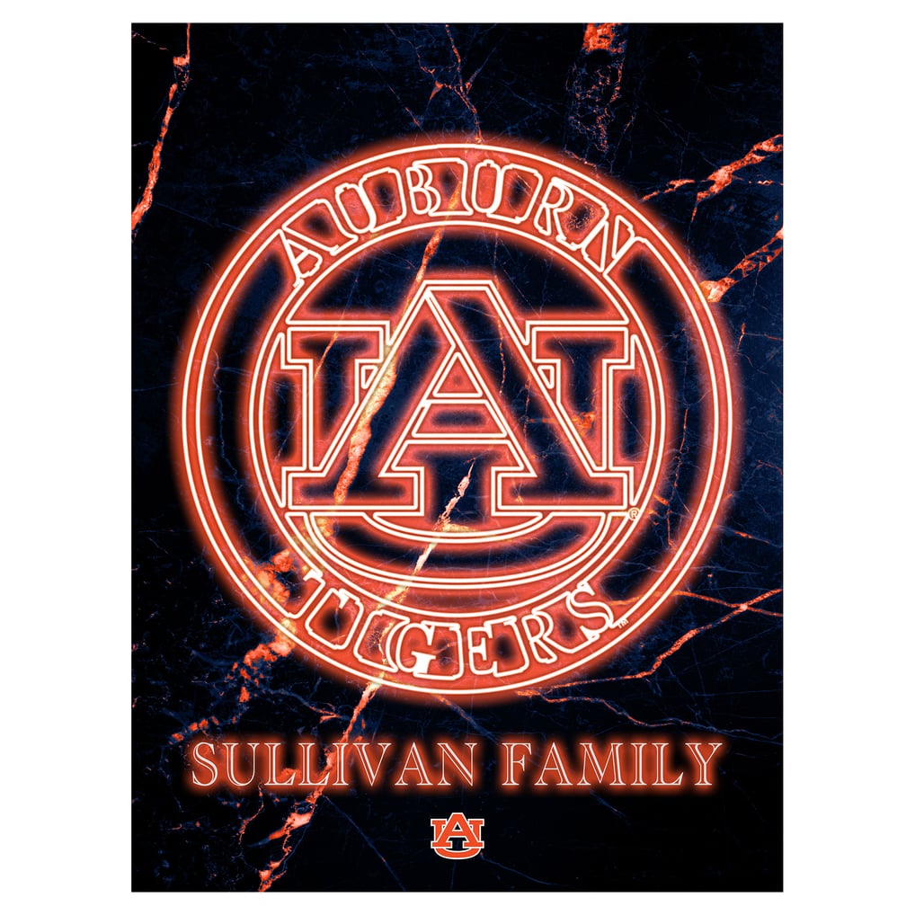 Auburn Tigers Personalized 12" x 16" Framed Art Print