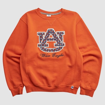 Auburn Tigers Russell 2010s Pullover Sweatshirt - Orange - XXS by Fanatics Real Vintage