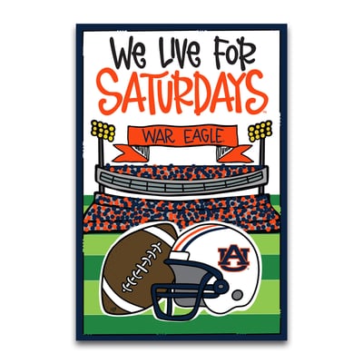 Auburn Tigers We Live For Saturdays 12" x 18" Garden Flag