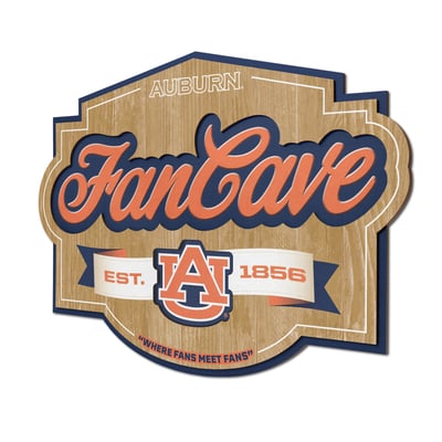 Auburn Tigers Fanpoint 12.5" x 17" Fan Cave Sign