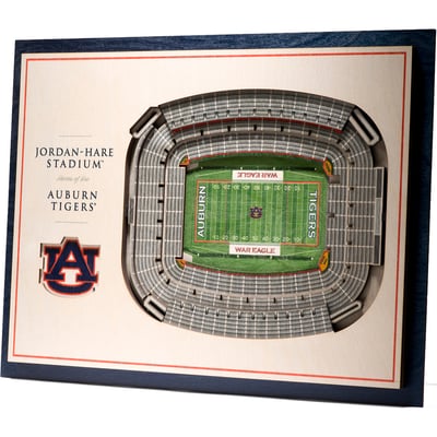 Auburn Tigers Fanpoint 17'' x 13'' 5-Layer StadiumView 3D Wall Art