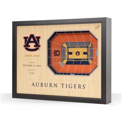 Auburn Tigers Fanpoint 25.5" x 19.5" Stadium Views Wall Art