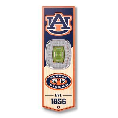 Auburn Tigers Fanpoint 6'' x 19'' 3D StadiumView Banner
