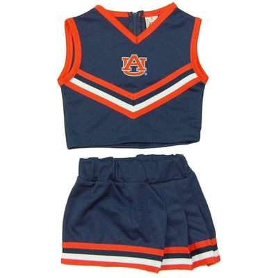  Auburn Tigers Little King Girls Youth Two-Piece Cheer Set - Navy